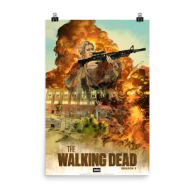 11 Weeks of TWD – Season 5 by Ariela Kristantina and Bryan Valenza Premium Satin Poster