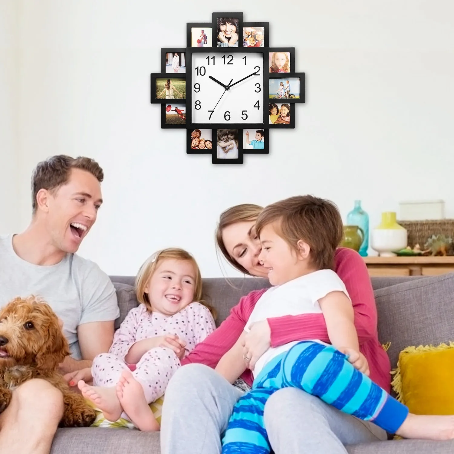 12-Picture Display Wall Clock