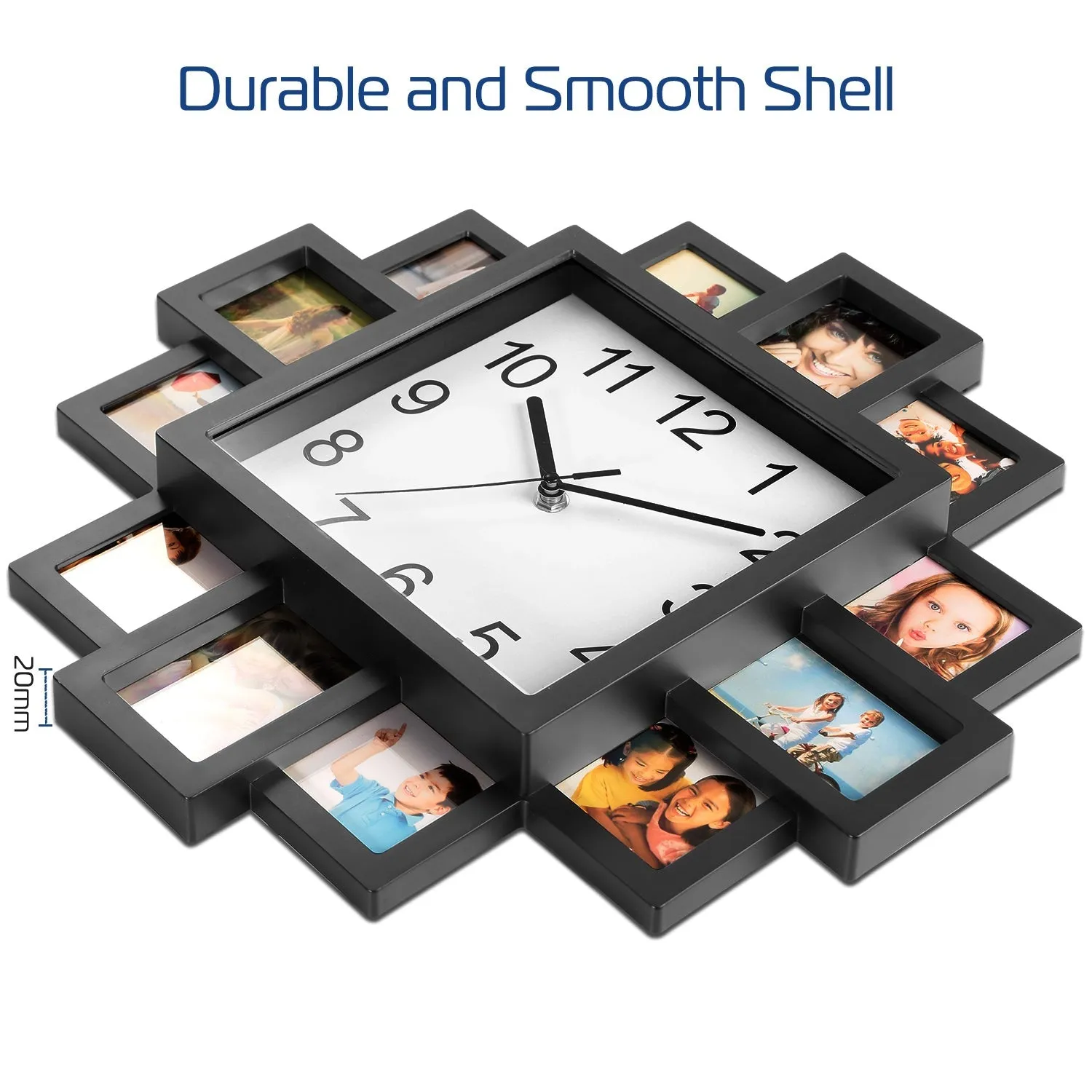 12-Picture Display Wall Clock