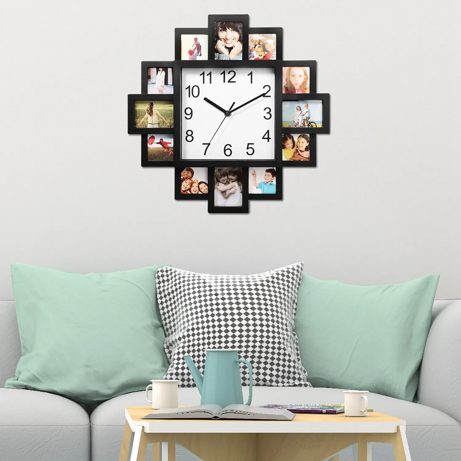 12-Picture Display Wall Clock