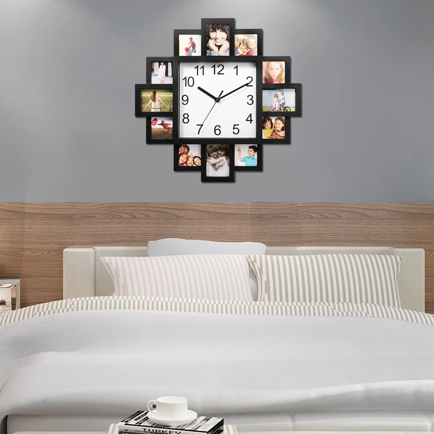 12-Picture Display Wall Clock