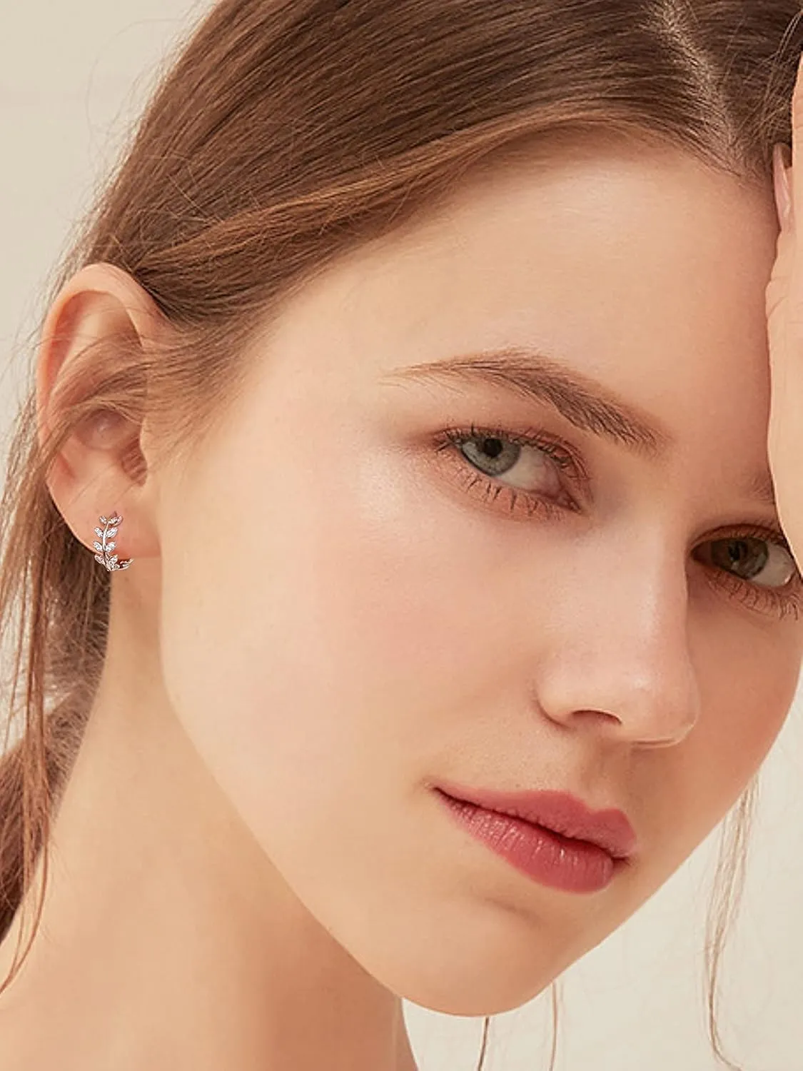 14K Gold Huggie Earrings for Women Silver Huggie Hoop Earrings Cubic Zirconia Huggie Earrings Stud Earrings Lightweight Dainty Hypoallergenic Earrings Jewelry Gifts