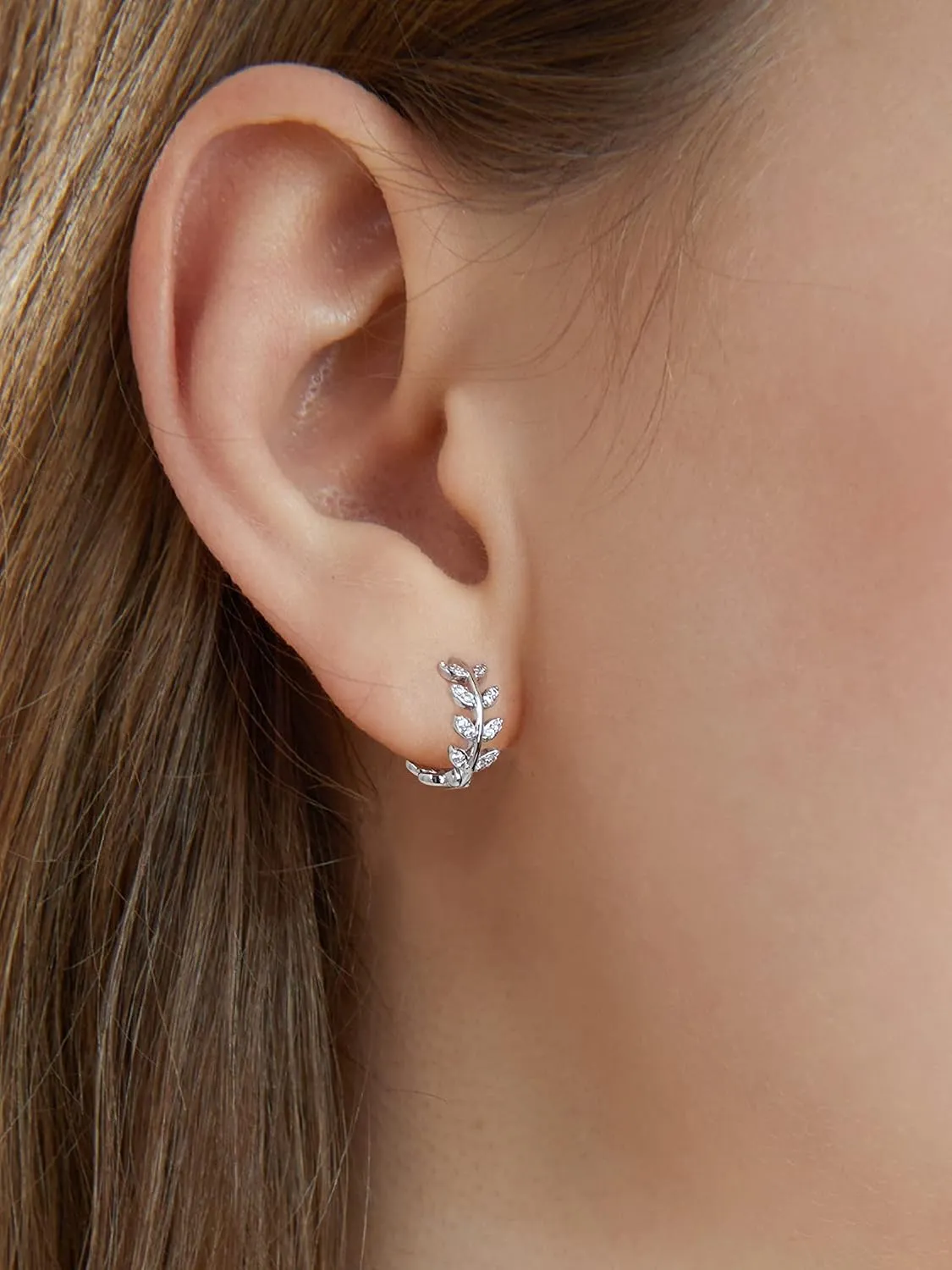 14K Gold Huggie Earrings for Women Silver Huggie Hoop Earrings Cubic Zirconia Huggie Earrings Stud Earrings Lightweight Dainty Hypoallergenic Earrings Jewelry Gifts