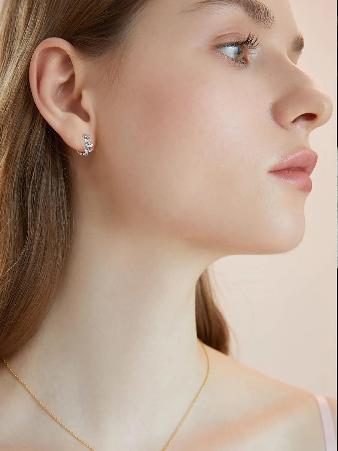 14K Gold Huggie Earrings for Women Silver Huggie Hoop Earrings Cubic Zirconia Huggie Earrings Stud Earrings Lightweight Dainty Hypoallergenic Earrings Jewelry Gifts