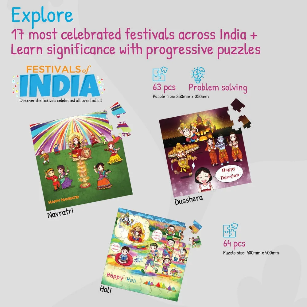 17 in 1 Festivals of India   Heroic Knights The Castle Saviour Puzzles For Kids