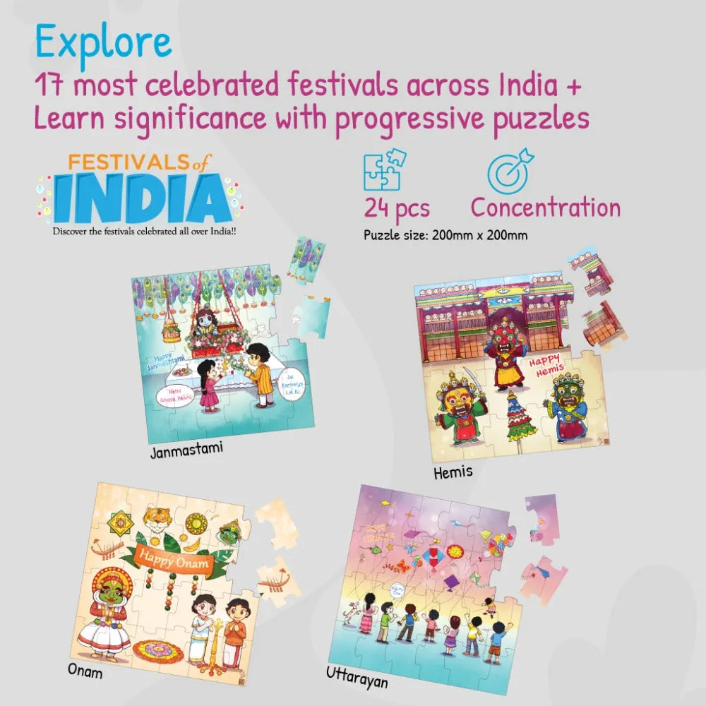 17 in 1 Festivals of India   Heroic Knights The Castle Saviour Puzzles For Kids