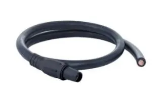 4/0 Cam PIGTAIL Female to Blunt -  05' - BLACK - X05-4/0CAM-BK-F