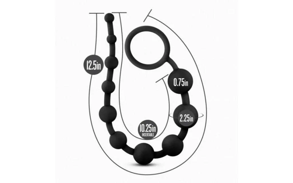 Anal Adventures Platinum Silicone 10 Anal Beads
