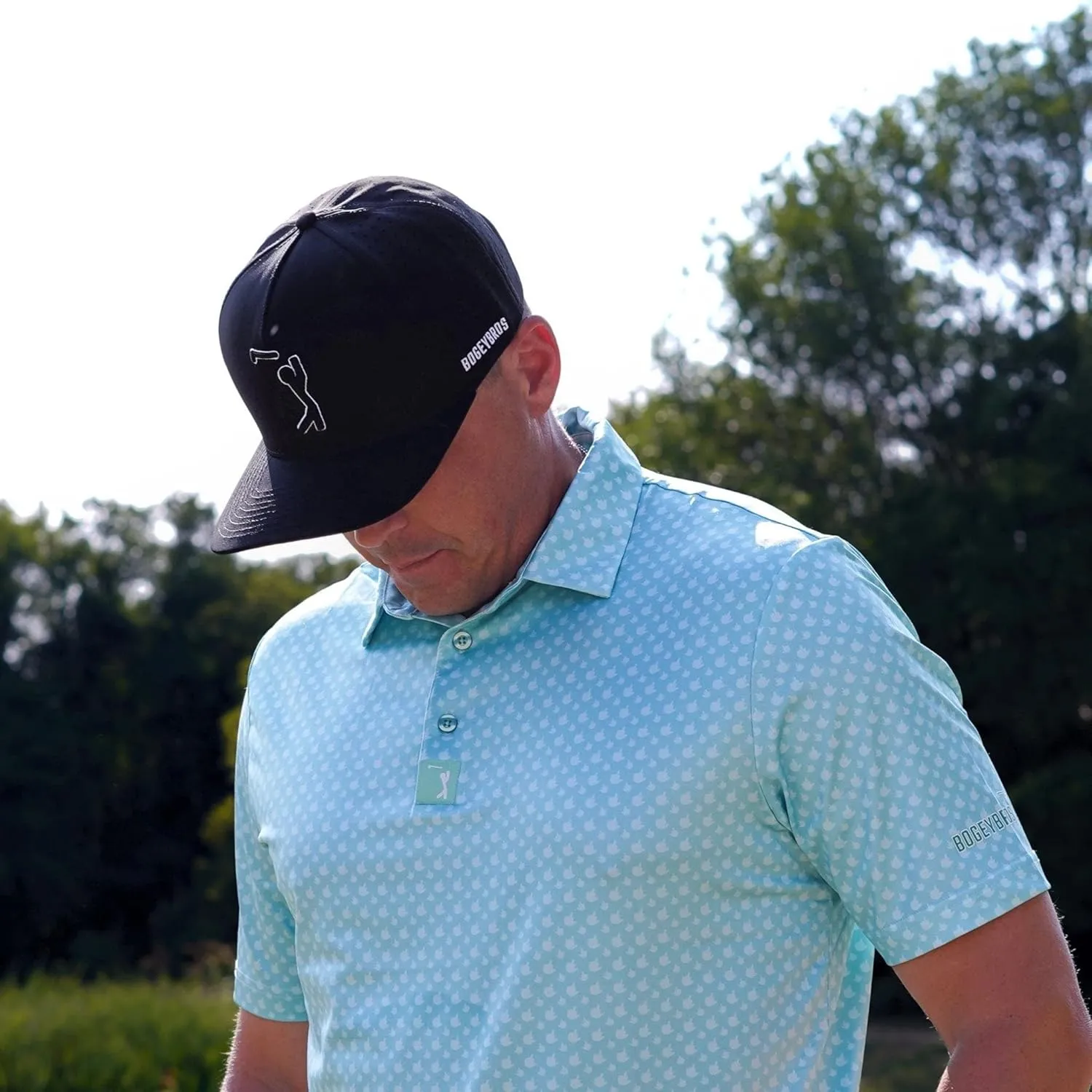 Bogey Bros - Funny Golf Polo Shirts  4 Way Stretch Mens Golf Shirts Short Sleeve, Golf Polos for Men with UPF 50 Protection