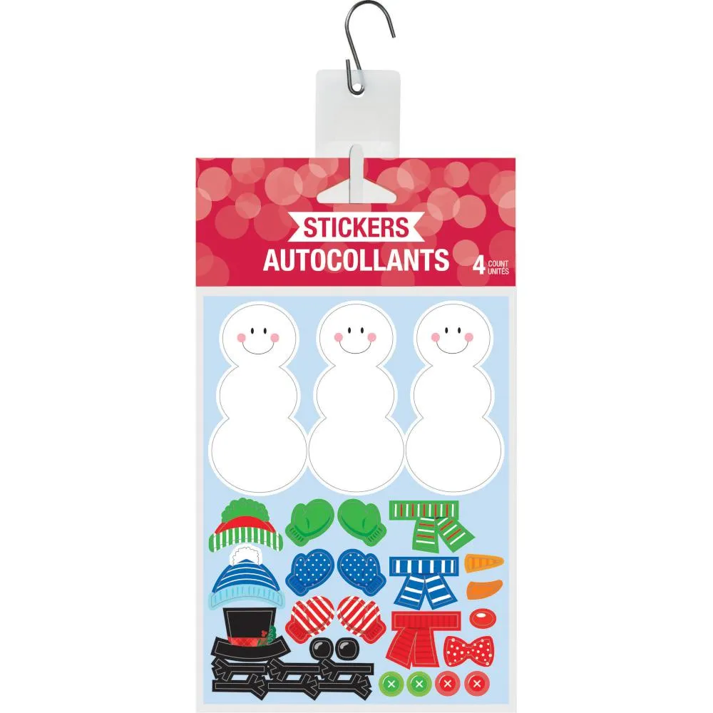 Bulk Build A Snowman Stickers (48 per Case)