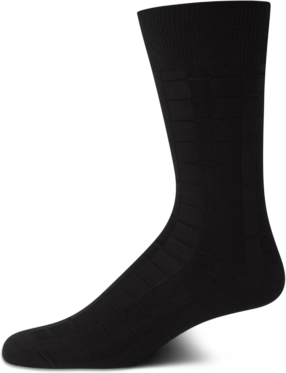 Calvin Klein Mens Dress Socks - 1 Pair Egyptian Cotton Blend with Comfort Stay-Up Cuff - Soft, Breathable & Smooth Crew Socks