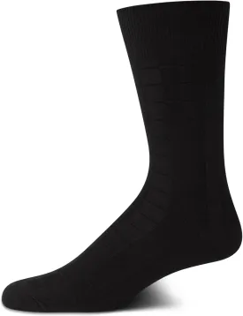 Calvin Klein Mens Dress Socks - 1 Pair Egyptian Cotton Blend with Comfort Stay-Up Cuff - Soft, Breathable & Smooth Crew Socks