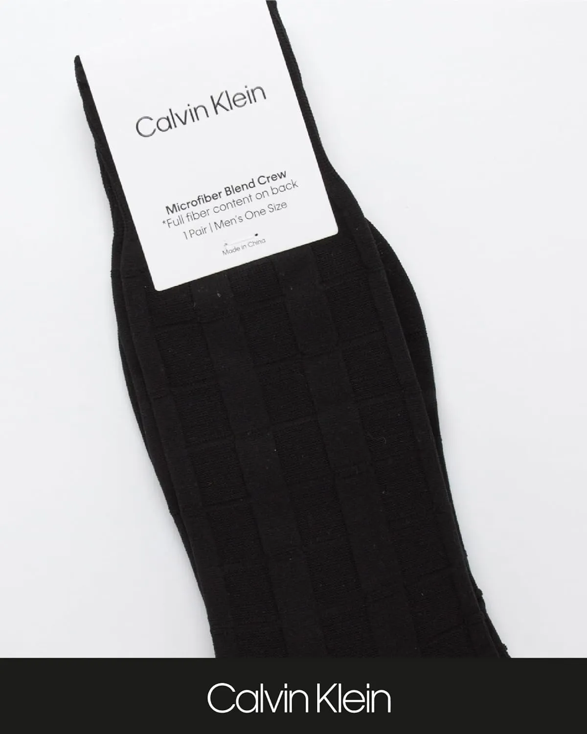 Calvin Klein Mens Dress Socks - 1 Pair Egyptian Cotton Blend with Comfort Stay-Up Cuff - Soft, Breathable & Smooth Crew Socks