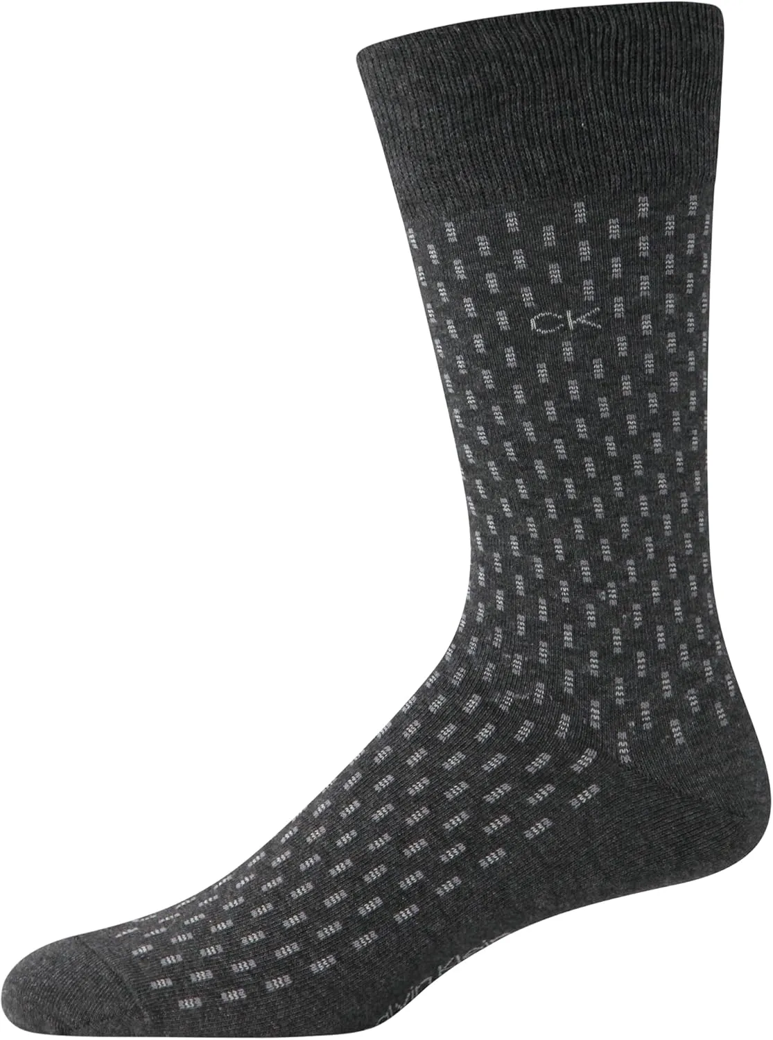 Calvin Klein Men's Dress Socks - 6 Pairs Classic Comfort Stay Up Cuff Mixed Pattern - Dress Socks for Men (7-12)