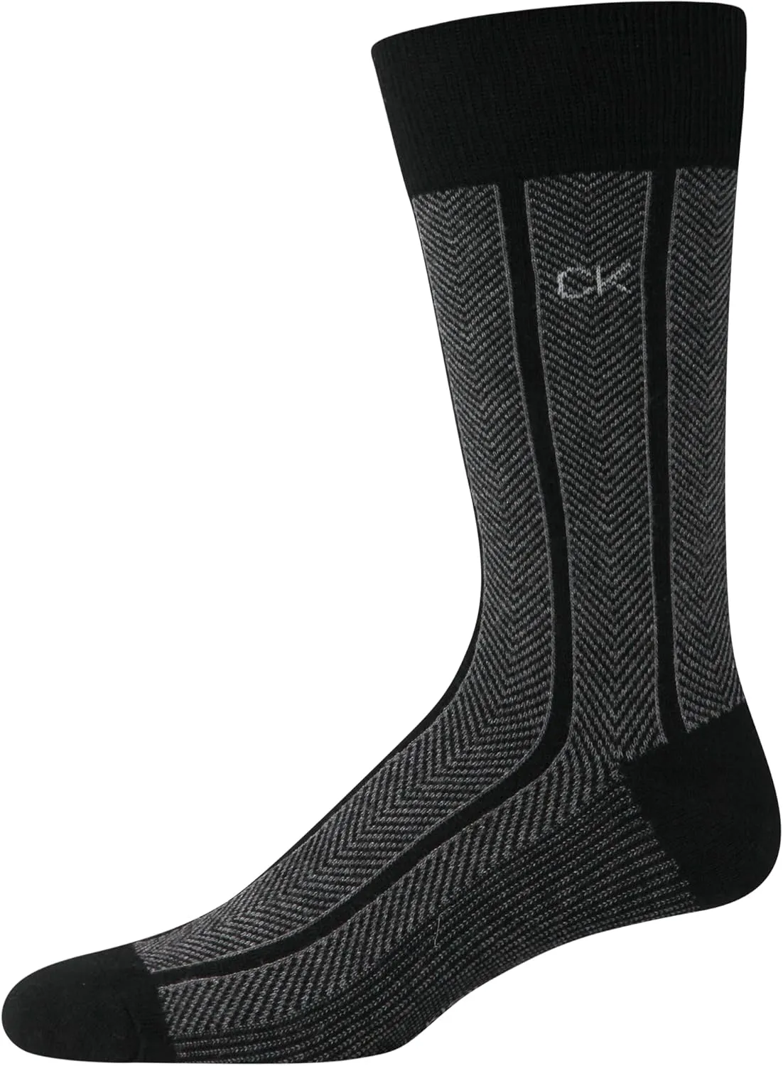 Calvin Klein Men's Dress Socks - 6 Pairs Classic Comfort Stay Up Cuff Mixed Pattern - Dress Socks for Men (7-12)