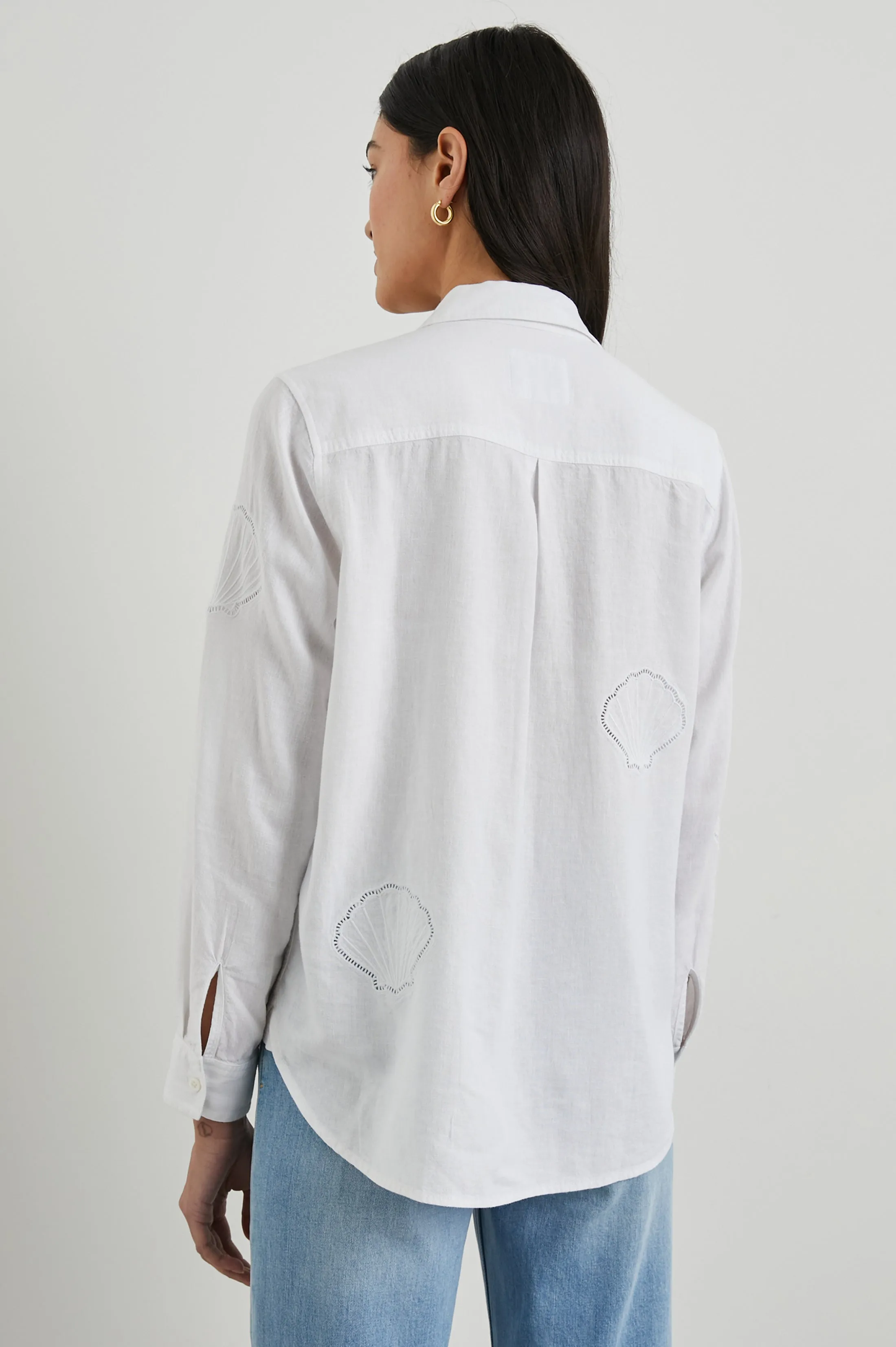 CHARLI SHIRT - WHITE EYELET SHELLS