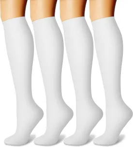 CHARMKING Compression Socks for Women and Men Circulation 4 Pairs 15-20 mmHg Best Support for Athletic Running Cycling