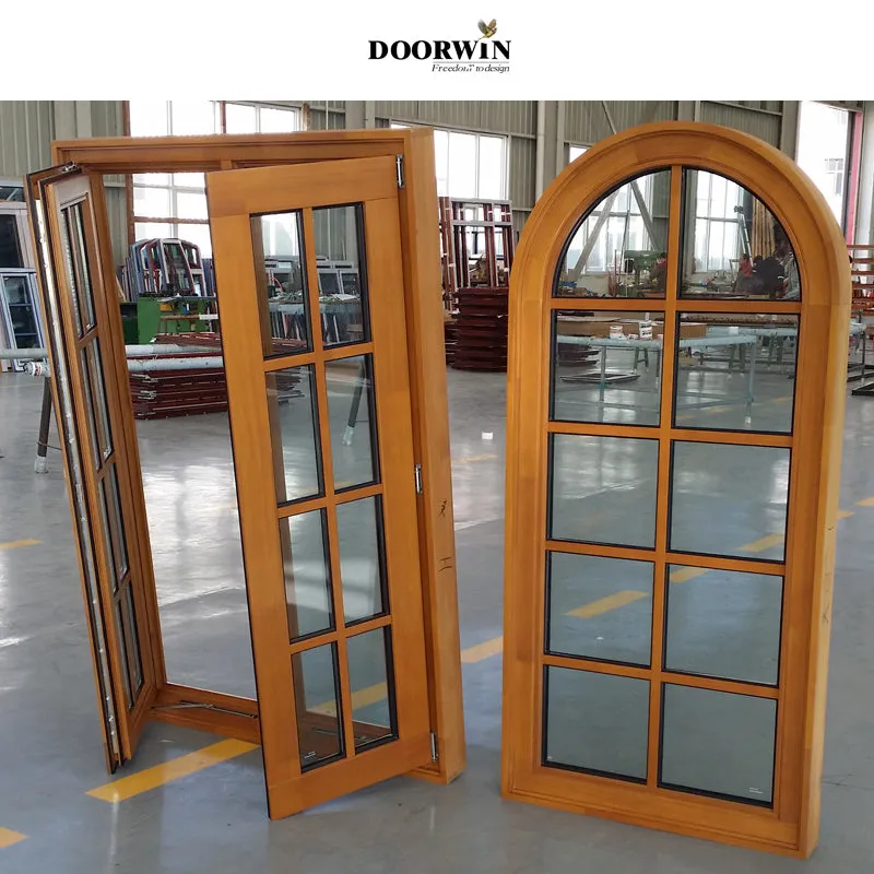 Doorwin 20212020 top sales Custom size contemporary grills design solids wood french windows