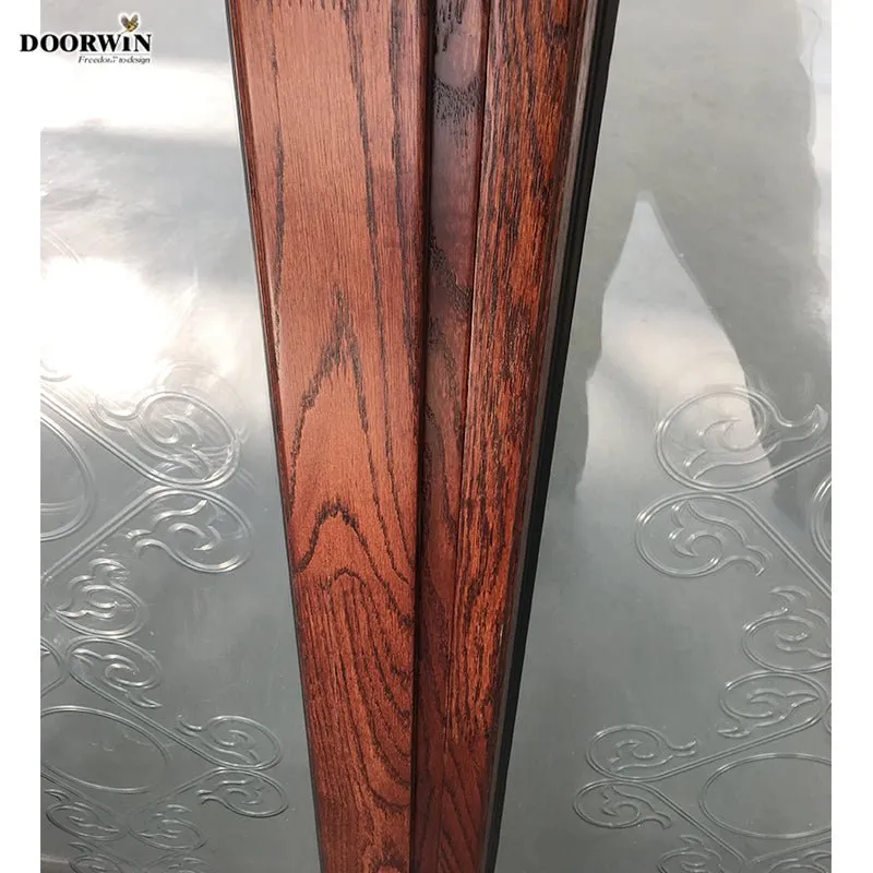 Doorwin arched wood frame casement window modern design tilt and turn wood windows