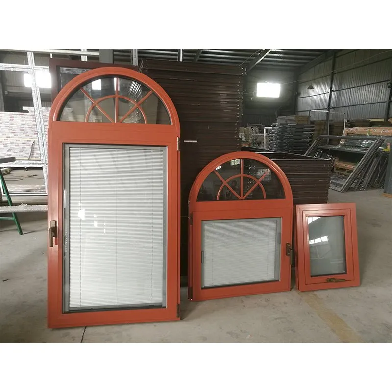 Doorwin Chinese factory small arch top windows round window that open inside
