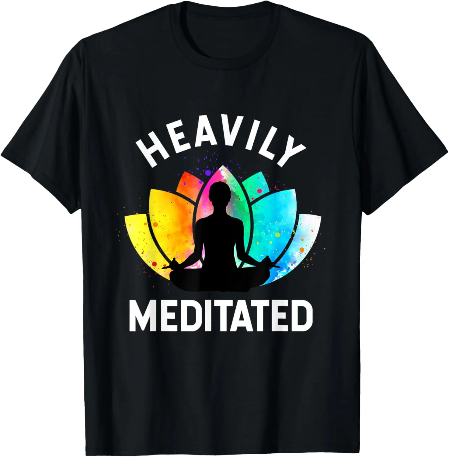 Heavily Meditated - Funny Meditation & Yoga Gift T-Shirt