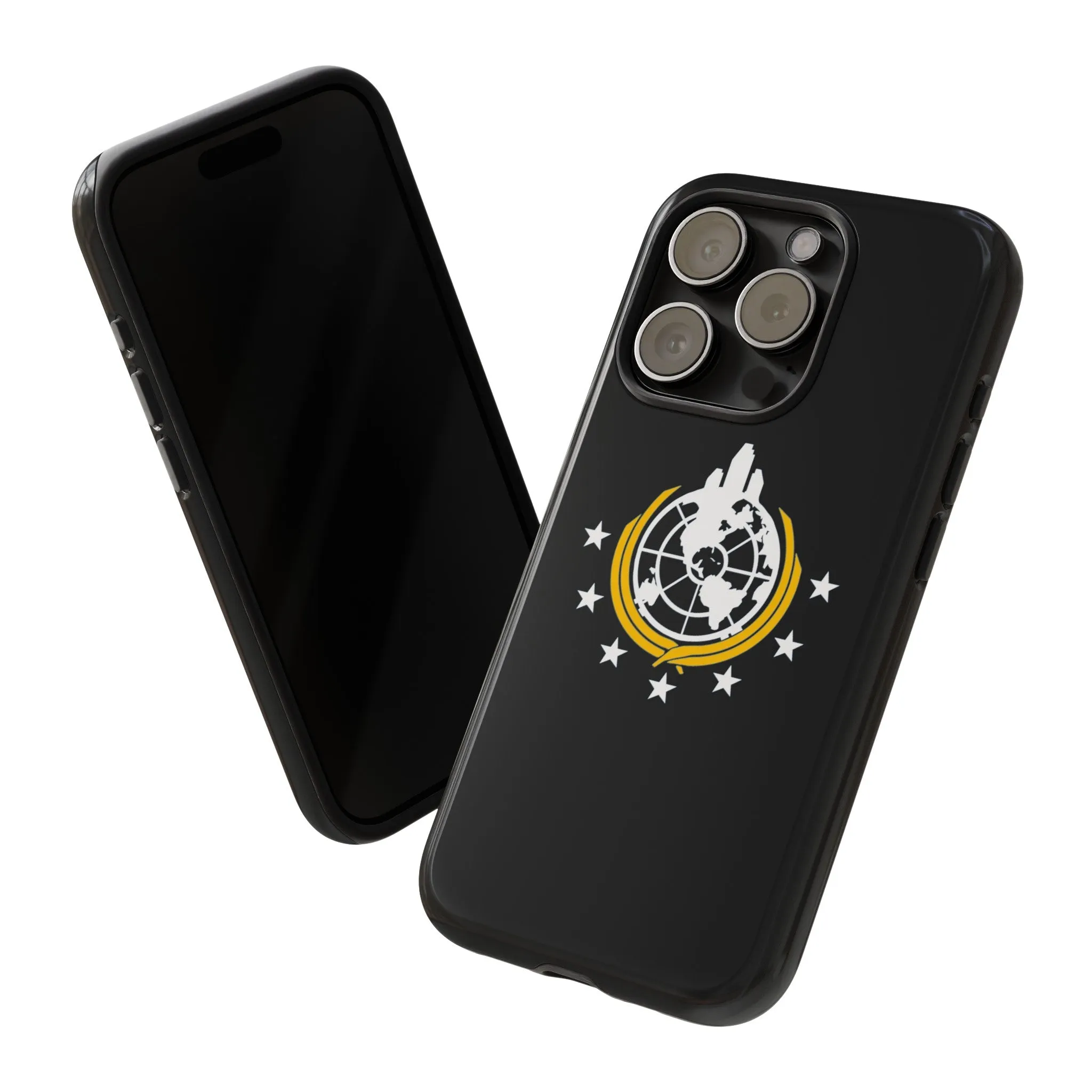Helldivers 2 Superearth Flag Black Edition Tough Phone Cases Helldiver Gift For Him Her Gamer Game Gifts Birthday Mobile Case Cool Cute Funny Christmas Valentine's