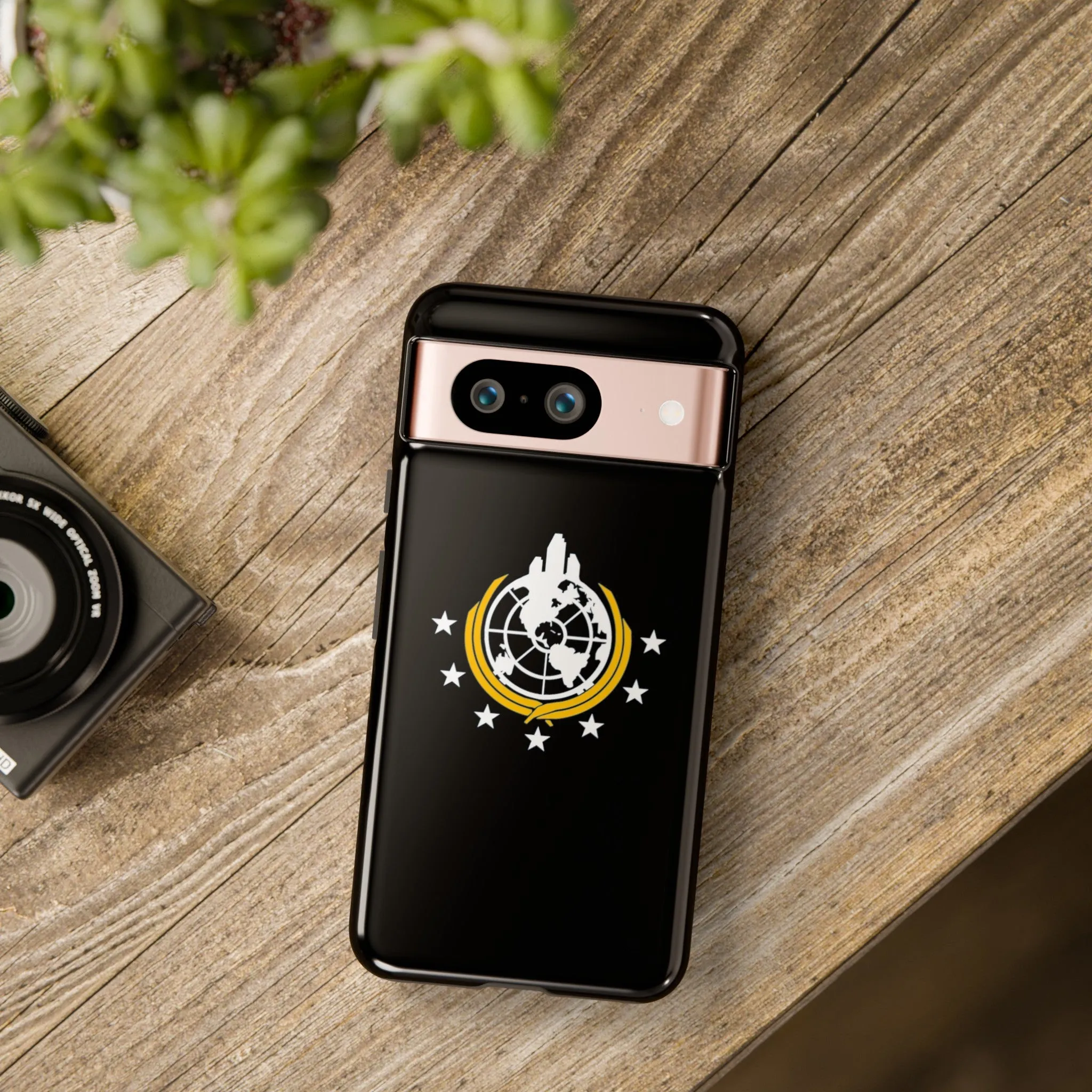Helldivers 2 Superearth Flag Black Edition Tough Phone Cases Helldiver Gift For Him Her Gamer Game Gifts Birthday Mobile Case Cool Cute Funny Christmas Valentine's