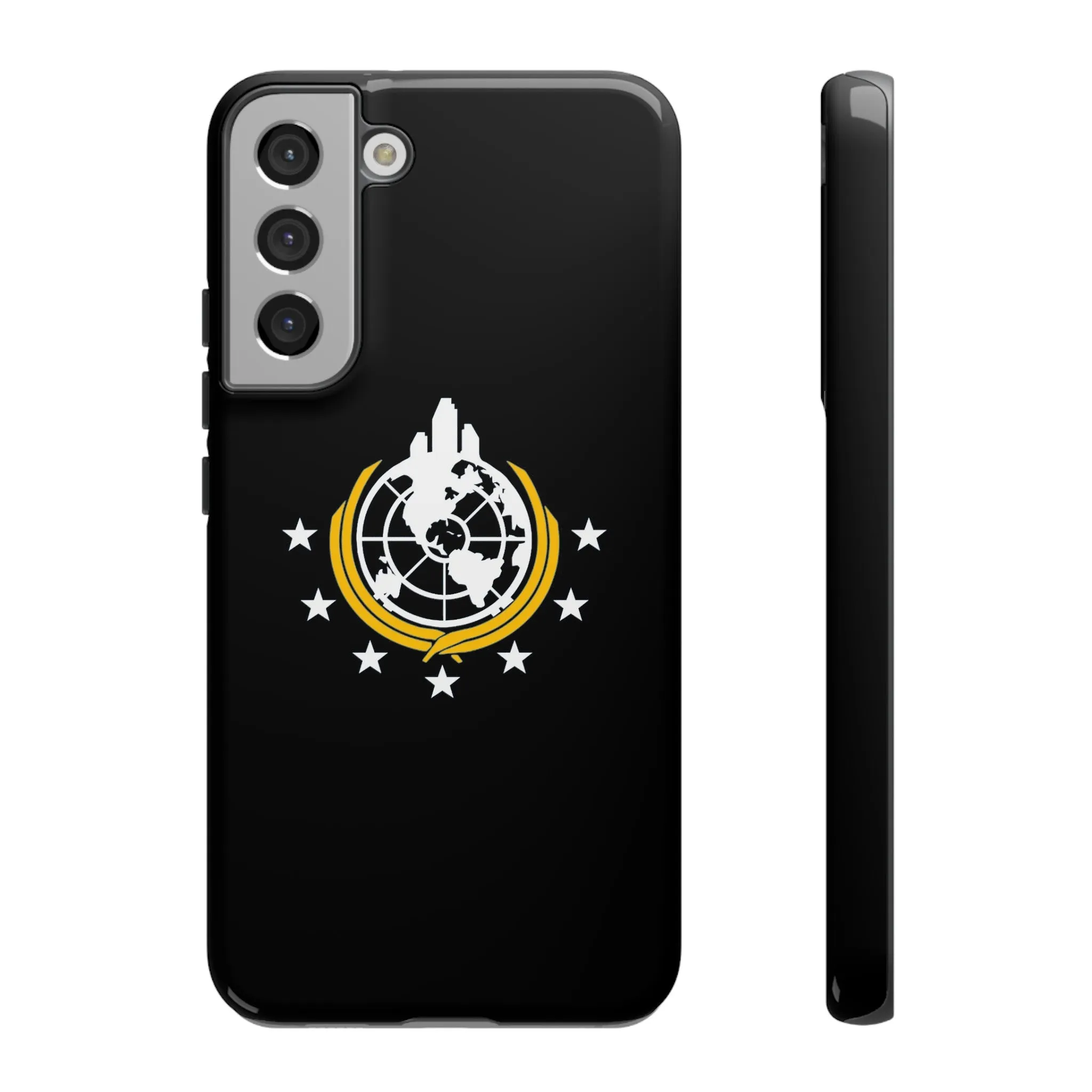 Helldivers 2 Superearth Flag Black Edition Tough Phone Cases Helldiver Gift For Him Her Gamer Game Gifts Birthday Mobile Case Cool Cute Funny Christmas Valentine's