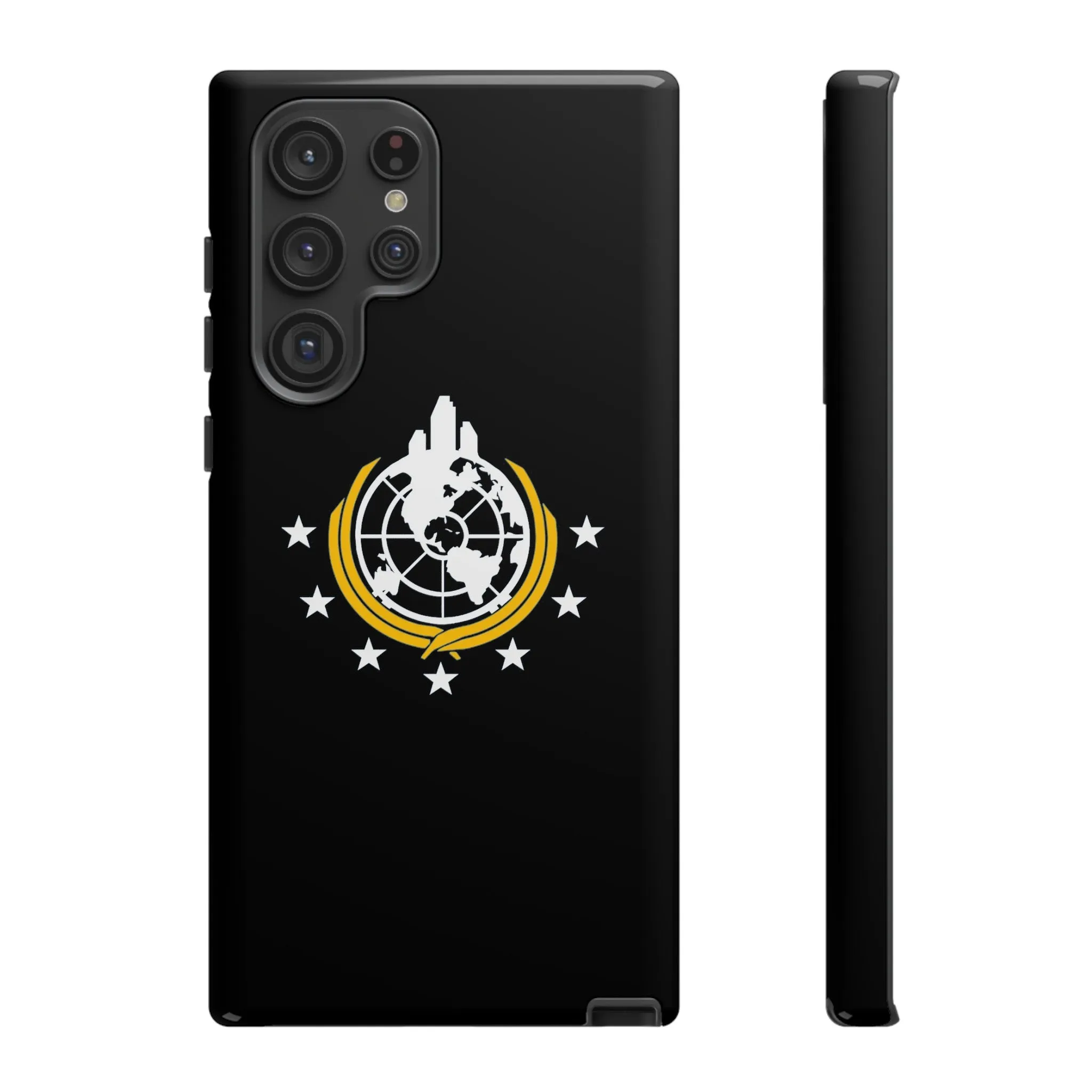 Helldivers 2 Superearth Flag Black Edition Tough Phone Cases Helldiver Gift For Him Her Gamer Game Gifts Birthday Mobile Case Cool Cute Funny Christmas Valentine's