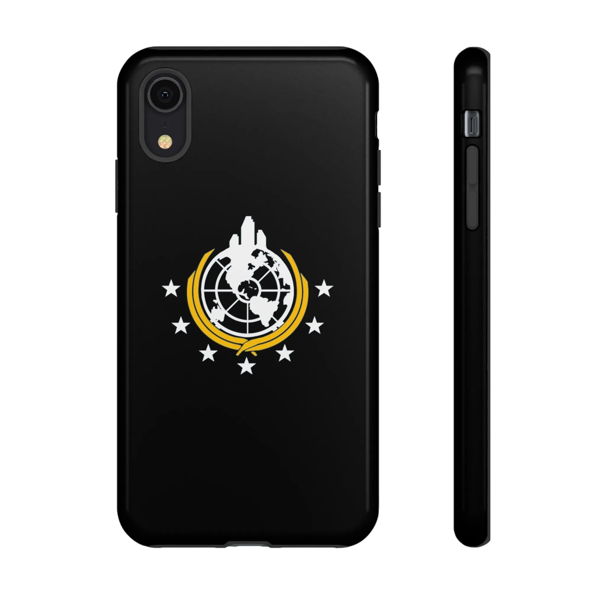 Helldivers 2 Superearth Flag Black Edition Tough Phone Cases Helldiver Gift For Him Her Gamer Game Gifts Birthday Mobile Case Cool Cute Funny Christmas Valentine's