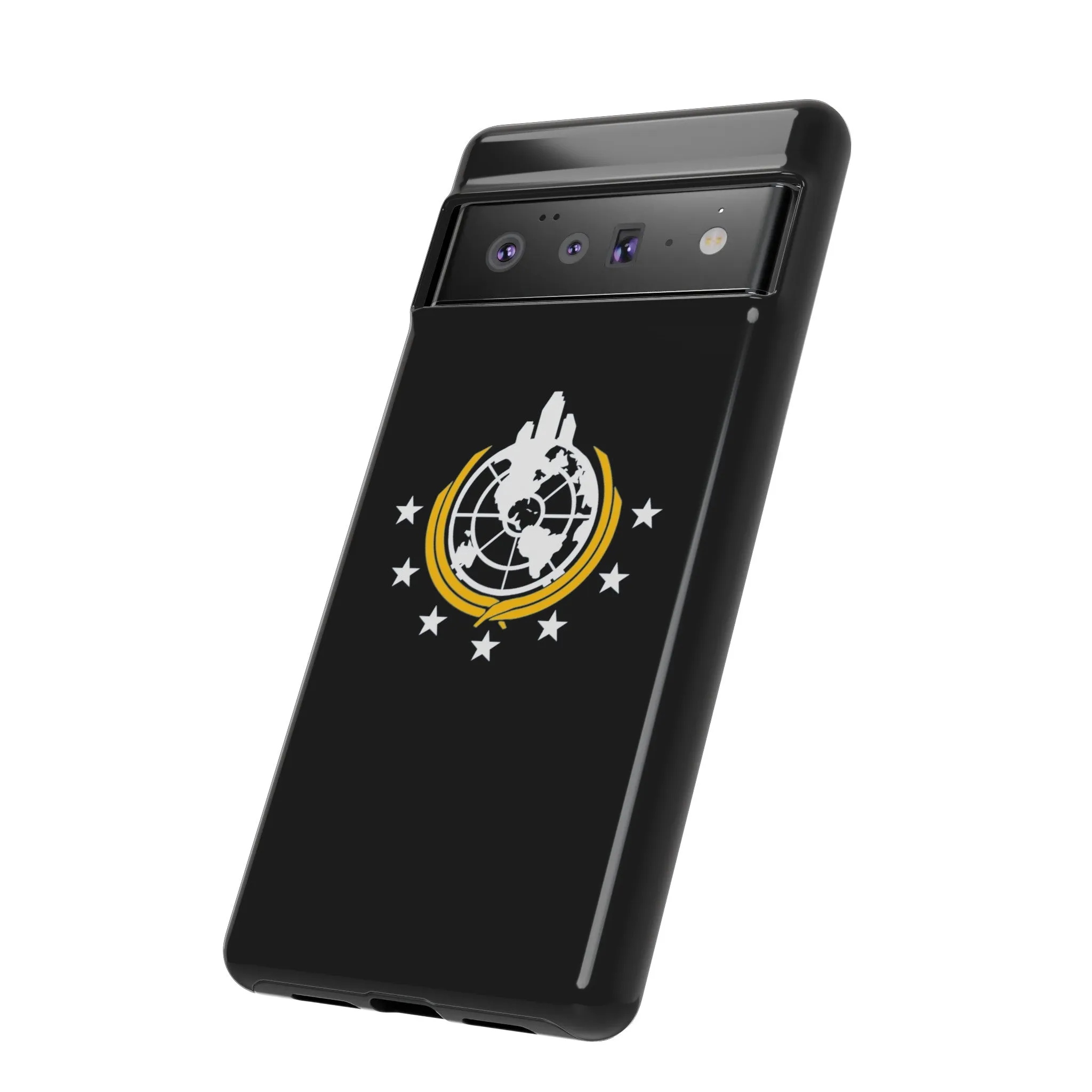 Helldivers 2 Superearth Flag Black Edition Tough Phone Cases Helldiver Gift For Him Her Gamer Game Gifts Birthday Mobile Case Cool Cute Funny Christmas Valentine's