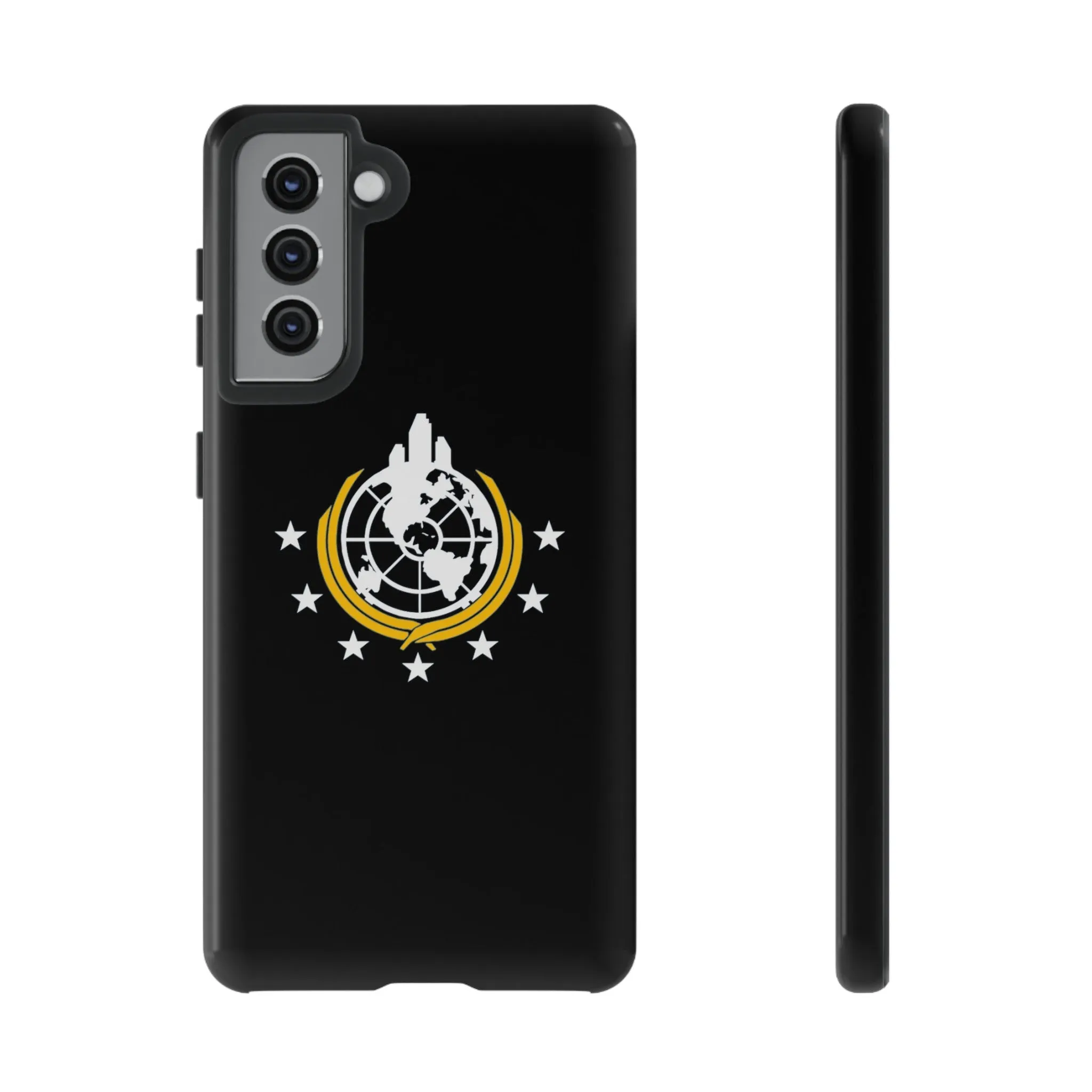 Helldivers 2 Superearth Flag Black Edition Tough Phone Cases Helldiver Gift For Him Her Gamer Game Gifts Birthday Mobile Case Cool Cute Funny Christmas Valentine's