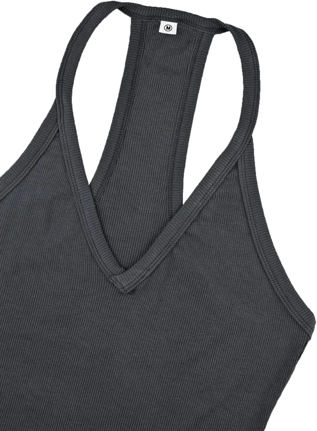 iGENJUN 3 Pack Workout Tops for Women Racerback Basic Tank Summer 2025 Camisole V Neck Slim Fit Ribbed Sleeveless