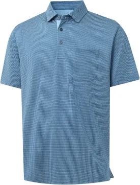 M MAELREG Mens Polo Shirts Short Sleeve Dry Fit Jacquard Performance Moisture Wicking Casual Pocket Golf Shirts for Men