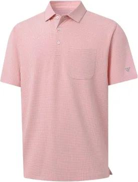 M MAELREG Mens Polo Shirts Short Sleeve Dry Fit Jacquard Performance Moisture Wicking Casual Pocket Golf Shirts for Men