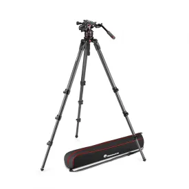 Manfrotto Nitrotech 612 video head, CF Tall Single Legs Tripod