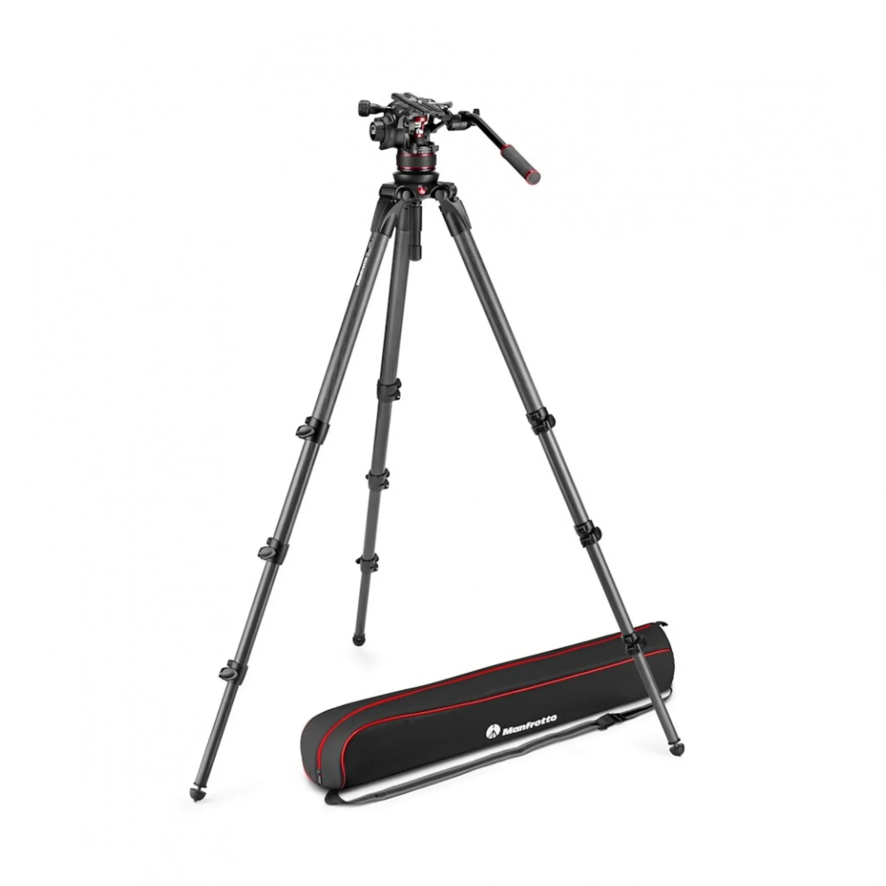 Manfrotto Nitrotech 612 video head, CF Tall Single Legs Tripod