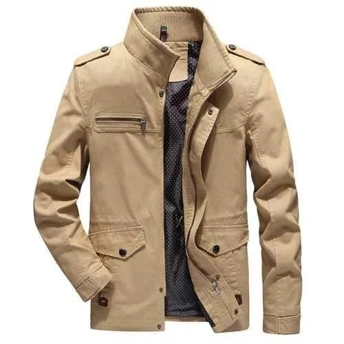 Men's Military Multi Pockets Washed Jackets