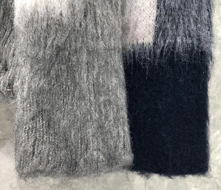 Pre Order:  Plaid Long Sleeves Mohair Sweater