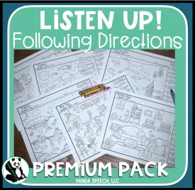 Premium Listen Up Following Directions Worksheets #1 LIMITED TIME OFFER