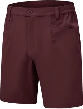 Rdruko Men's Stretch Golf Shorts 7 Inch Inseam Dress Casual Dry Fit Elastic Waist Lightweight Flat Front Work Shorts