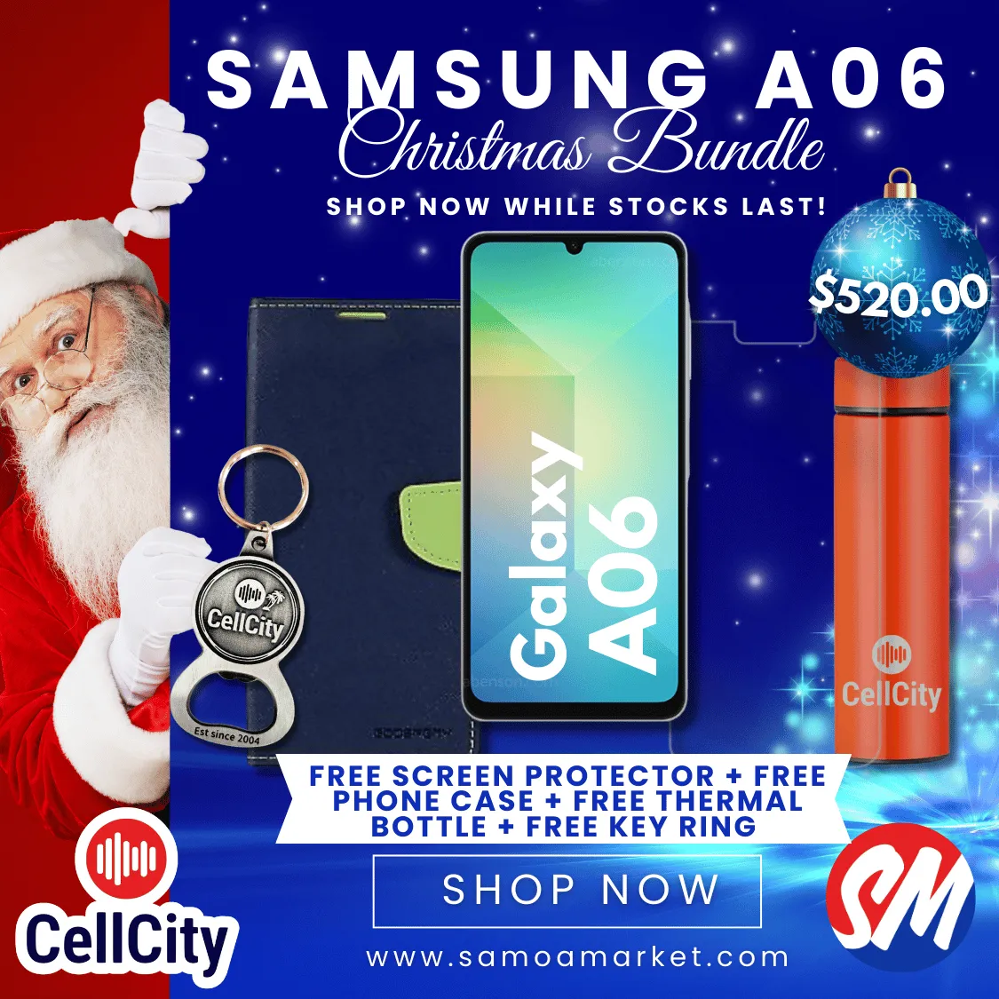 Samsung A06 Christmas Bundle [PICK UP FROM CELL CITY UPOLU]