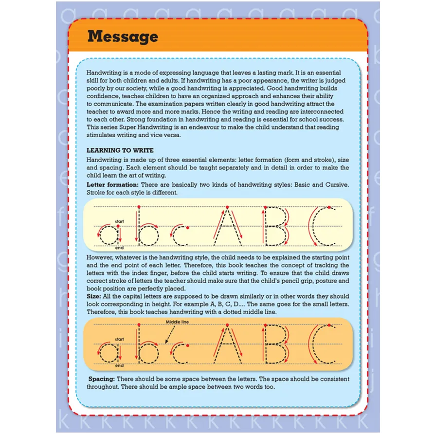 Super Hand Writing Book Part - 5
