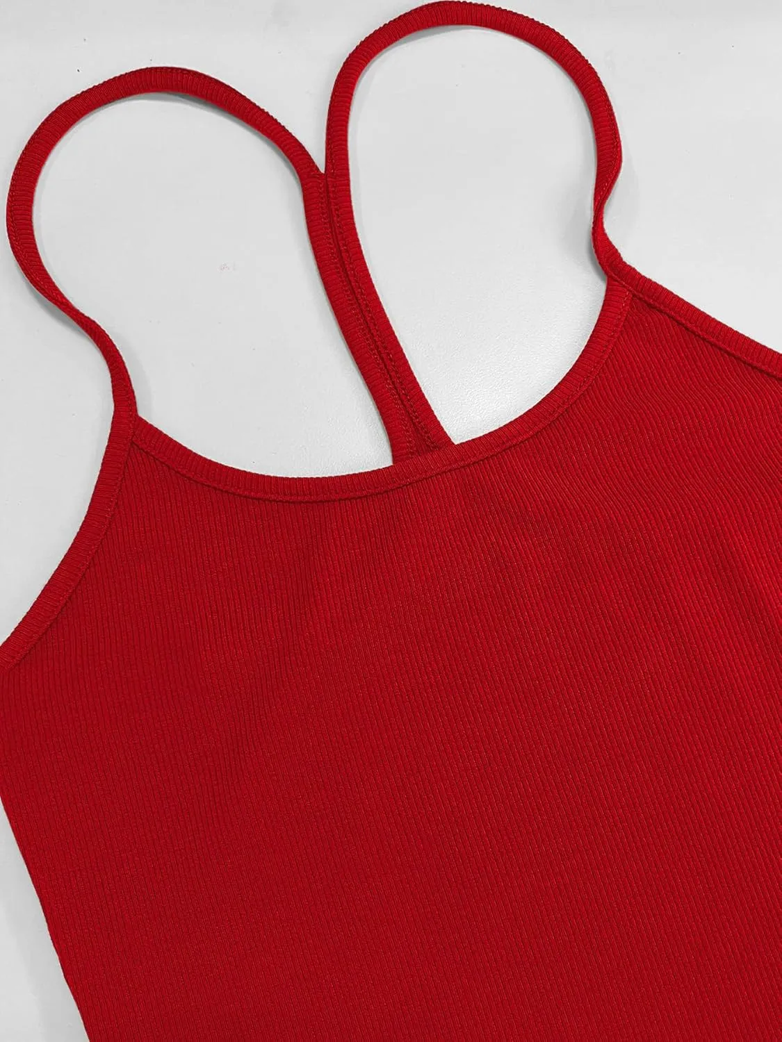 Women Workout Tops Racerback Tank Tops Basic Cute Summer 2025 Camisole Crew Neck Going Out Slim Fit Shirts